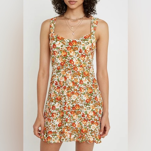 Faithfull The Brand Loulou Floral Mini Dress 4 - Picture 1 of 10